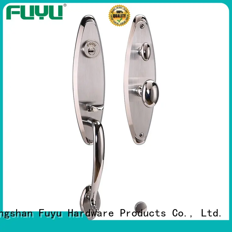 handle stainless steel security door lock cylinder for mall FUYU 1