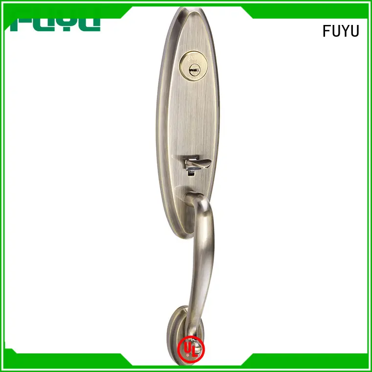 FUYU durable zinc alloy grip handle door lock external for entry door 1