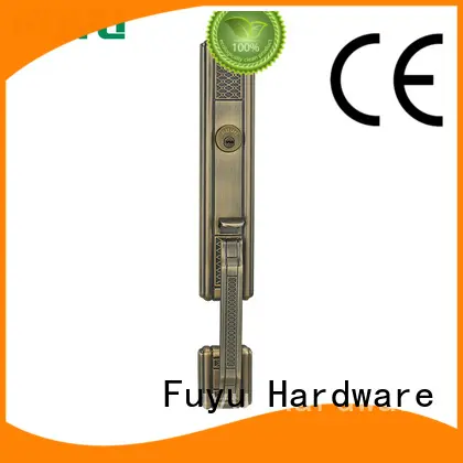 material bathroom door handle with lock steel for shop FUYU 1