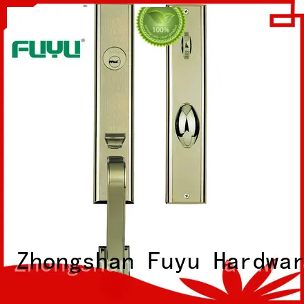High security zinc entry door handle set with lock 1