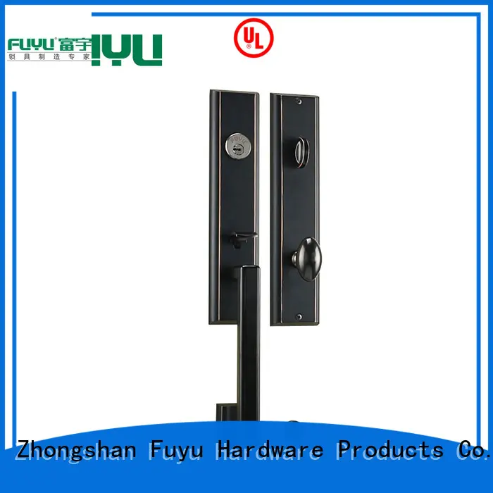 Black Color Zinc Alloy Plain Modern Style Big Handle Door Lock1 1