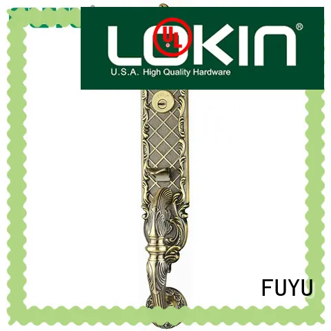 USA style black luxury steel gate Grip handle mortise door lock1 1