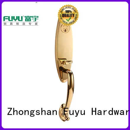 quality brass door knob with lock with latch for home FUYU 1
