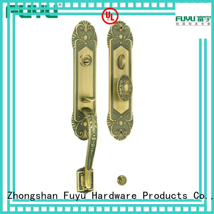 antique mortise lock brass with latch for wooden door FUYU 1