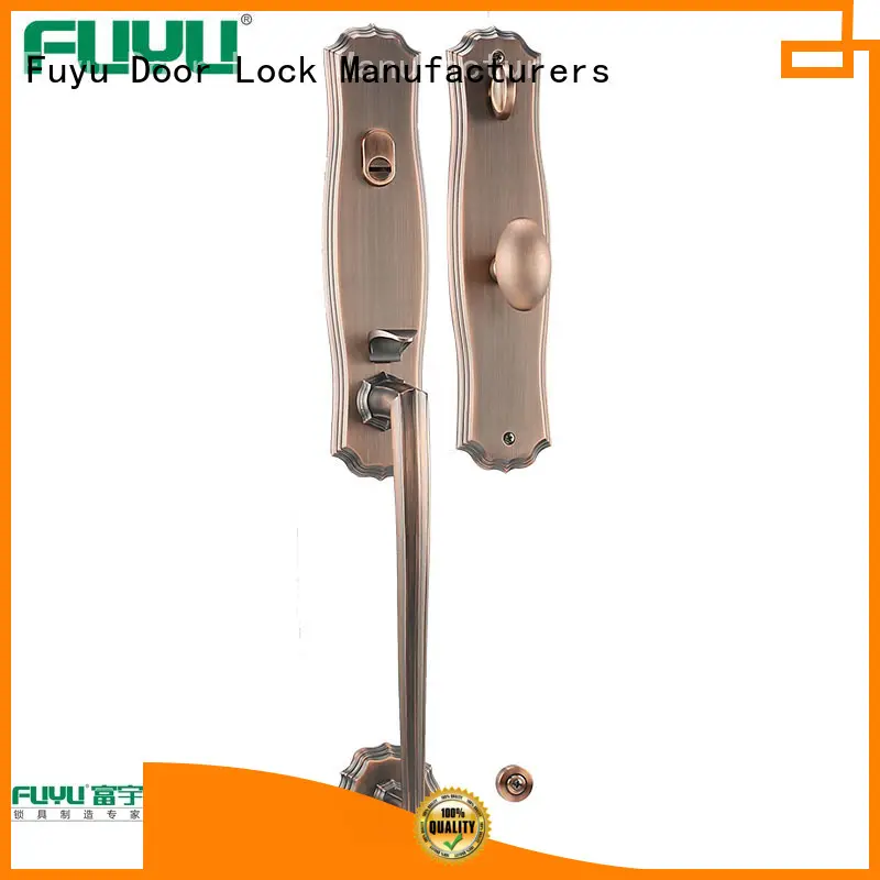 FUYU high security zinc alloy handle door lock with latch for mall 1