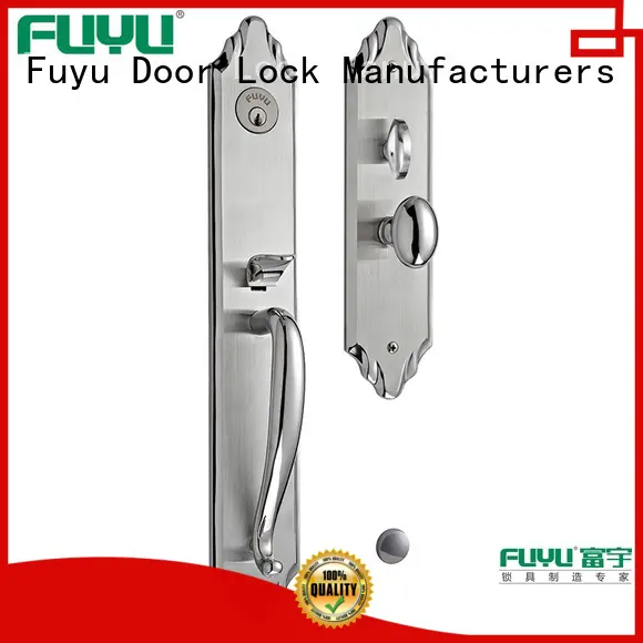 FUYU quality custom stainless steel door lock extremely security for mall 1