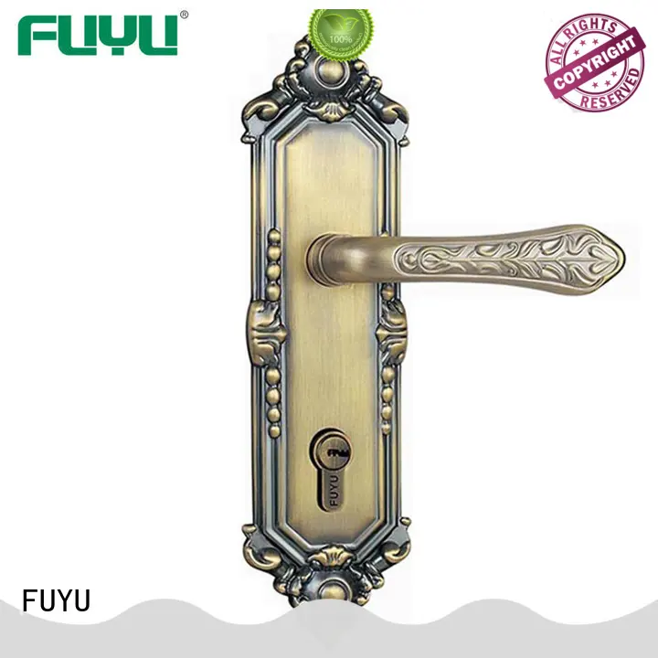 FUYU handle zinc alloy door lock for wood door with latch for shop 1
