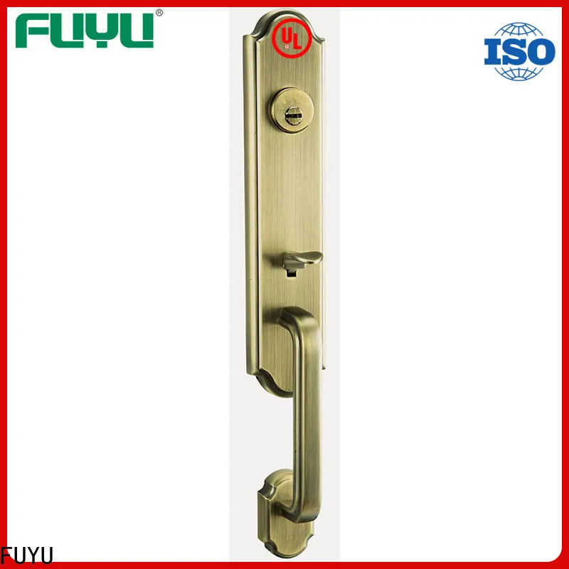 FUYU mortise bathroom door handle with lock on sale for indoor 1
