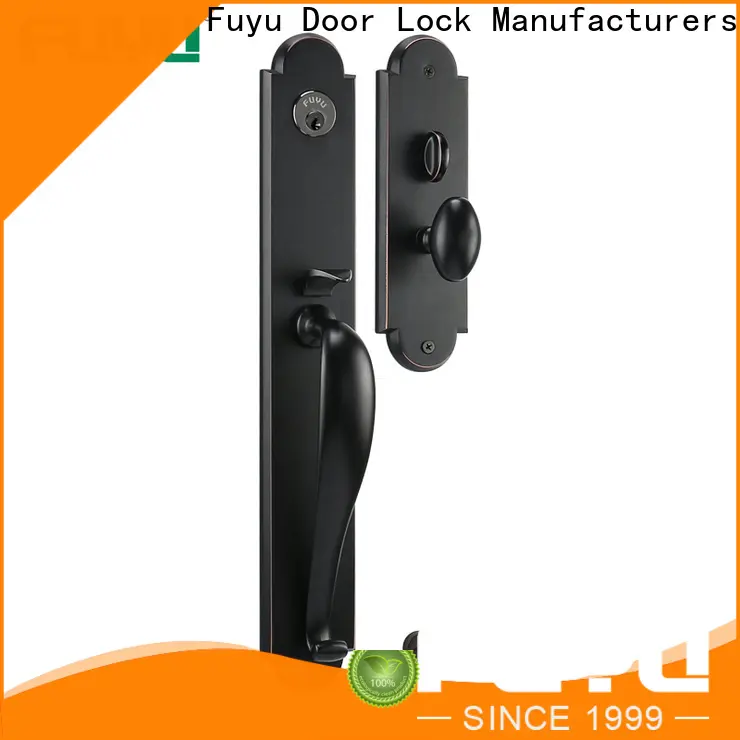 FUYU custom zinc alloy handle door lock with latch for entry door 1