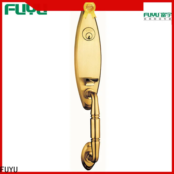 FUYU wood simple door lock with latch for shop 1