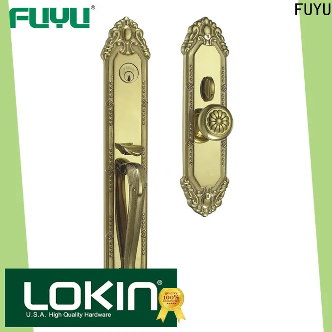 FUYU quality custom brass door lock with latch for mall 1