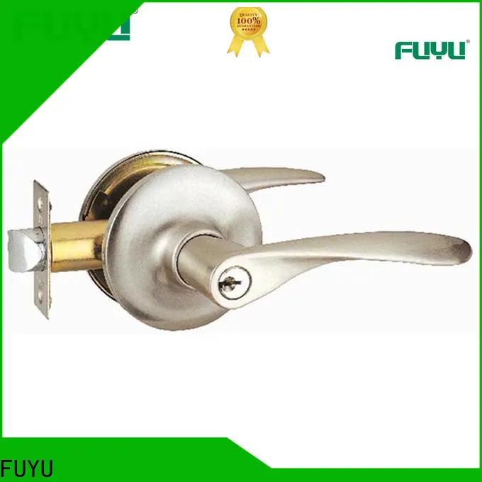 FUYU oem interior door lever handles extremely security for entry door 1