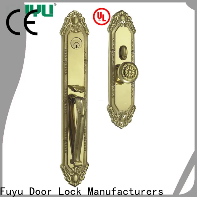 FUYU durable brass entry door locksets on sale for mall 1