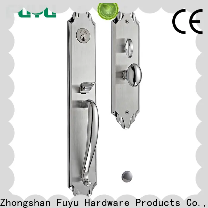 FUYU two stainless steel handle door locks extremely security for shop 1