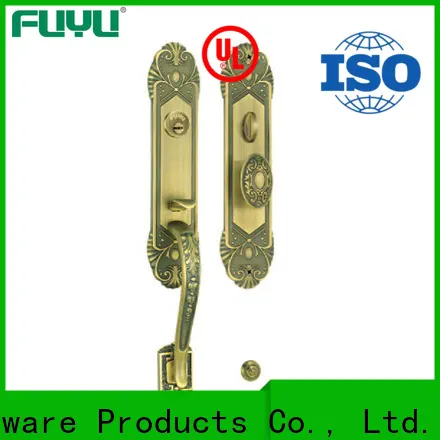 FUYU install customized brass door lock on sale for shop 1