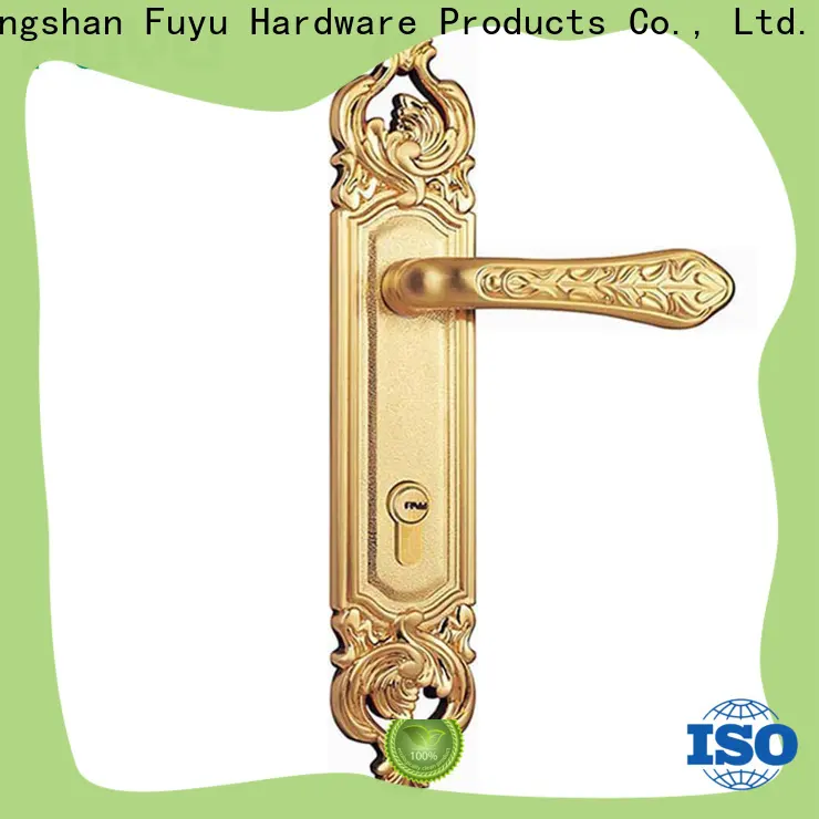 FUYU key zinc alloy mortise handle door lock with latch for shop 1