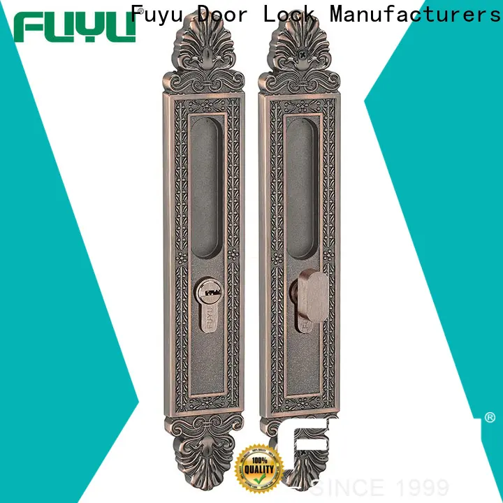 FUYU high security zinc alloy grip handle door lock on sale for mall 1