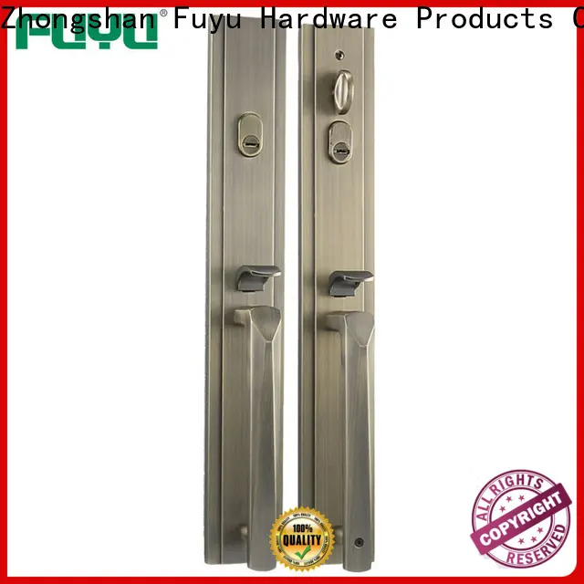 FUYU high security zinc alloy handle door lock with latch for shop 1
