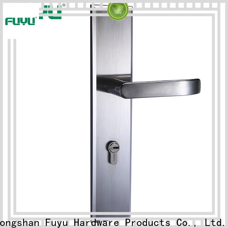 FUYU steel stainless steel sliding door lock in china for mall 1