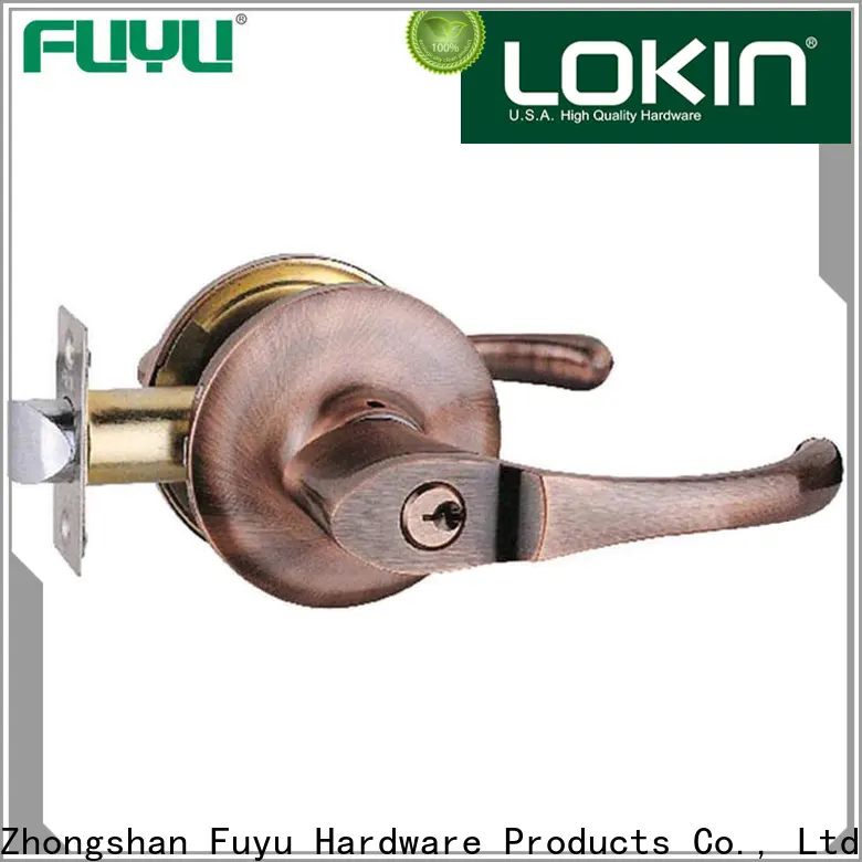 FUYU high security door handle safety lock suppliers for wooden door 1