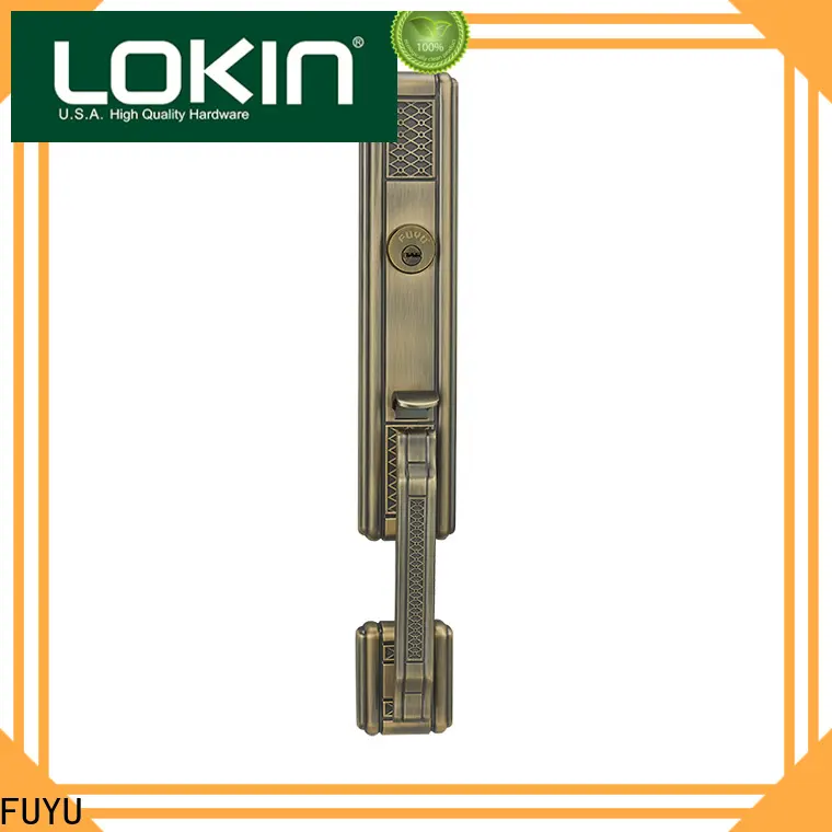 FUYU plain double door slide lock with latch for indoor 1
