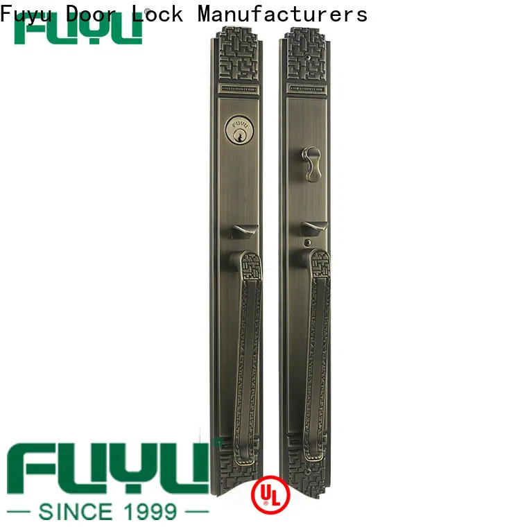 FUYU luxury brass door knob with lock for sale for residential 1