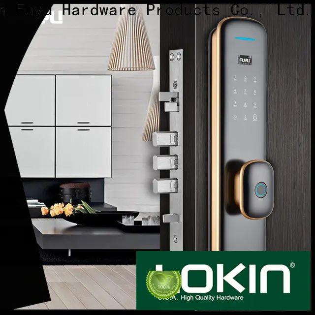 custom apartment smart door lock with latch for entry door 1