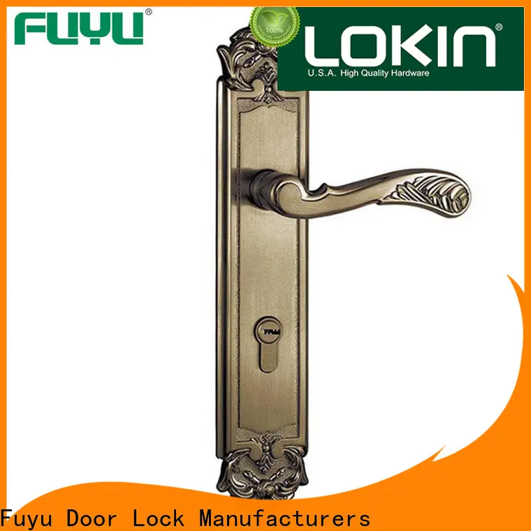 FUYU lock size zinc alloy entry door lock with latch for shop 1