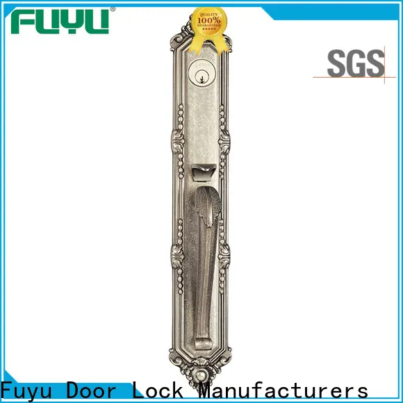 fuyu zinc alloy grip handle door lock long supply for entry door 1