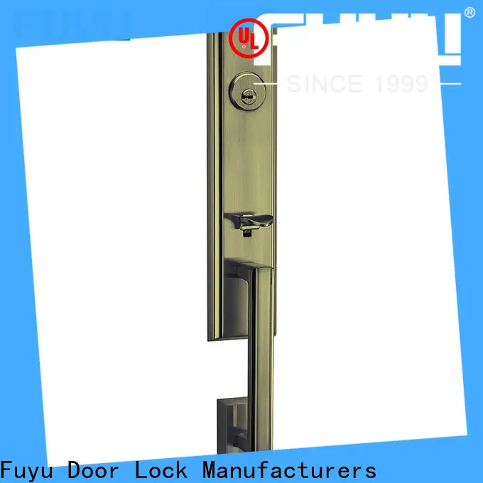 fuyu zinc alloy door lock for metal door grip supply for shop 1