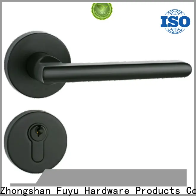 FUYU lock top gold door handles supply for mall 1