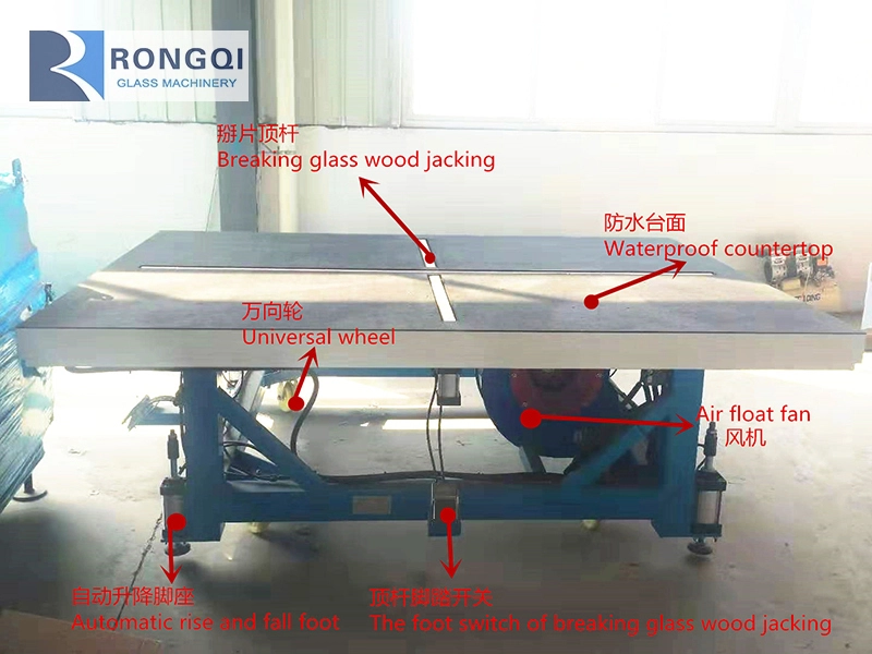 Adjustable Reversible Glass Cutting Surface Table Station 1