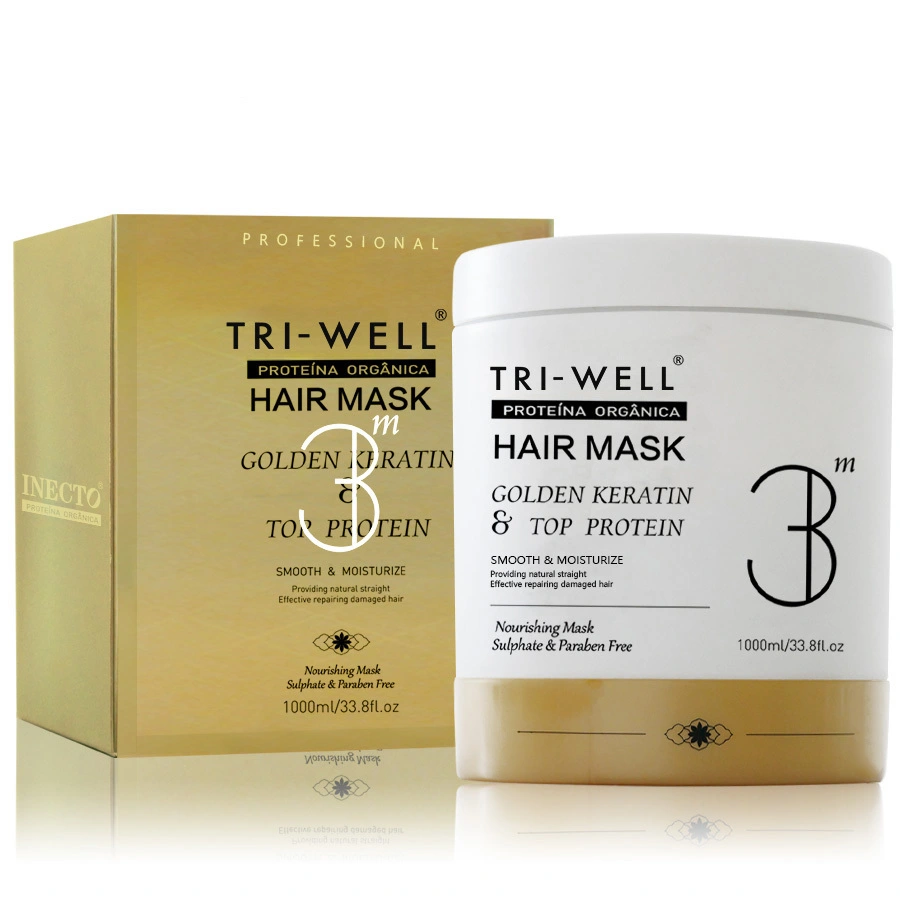 Mascarilla capilar nutritiva con queratina dorada y proteína orgánica 5 Minute Miracle para una reparación intensa 1