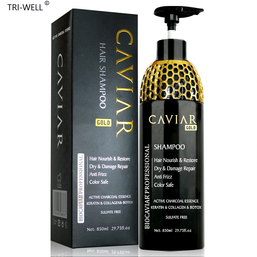 TRI-WELL Caviar Cold Shampoo Sulfate Free, Anti Dandruff and Color Safe Formula for Deep Cleansing, Oil Control,Damage Repair 1