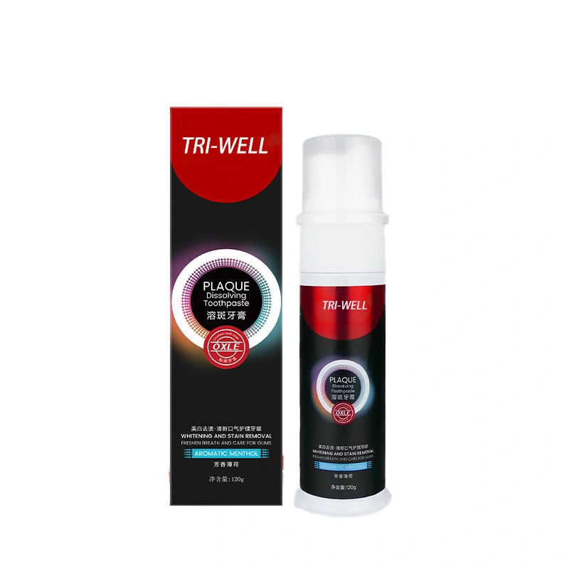 De dentifrice à apparition des taches OEM - Calcul dissolvant la technologie & Protection de l'émail pour la fraîcheur de longue durée & Whitening 1