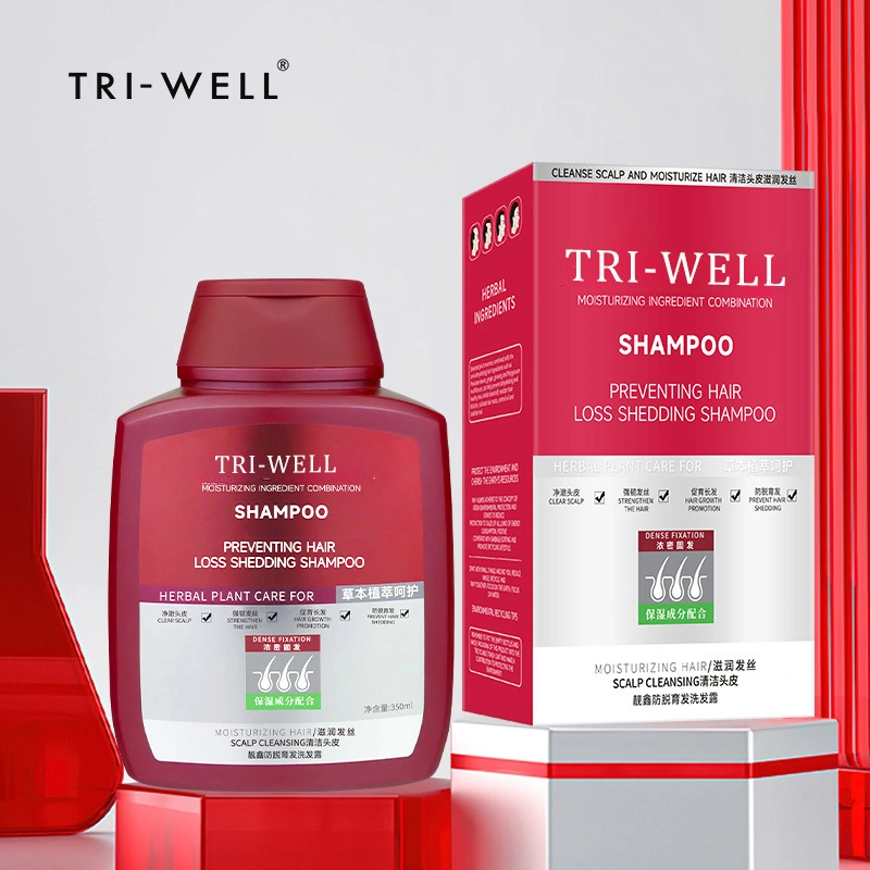 Wholesale Custom Anti-Hair Loss Shampoo | TRIWELL Herbal Hair Regrowth Solution for Thinning Hair & Receding Hairlines 1