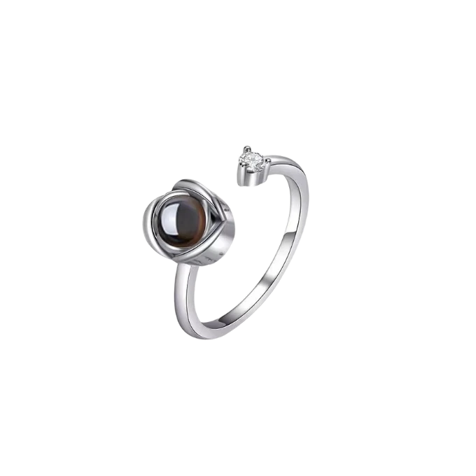 Romantic Claw Set Rose Ring Projectable and Resizable 1