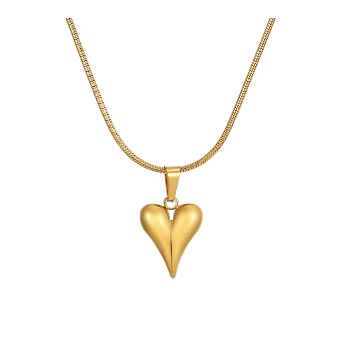 18K Stainless Steel Snake Chain Set Pendant Necklace Earrings For Woman 1