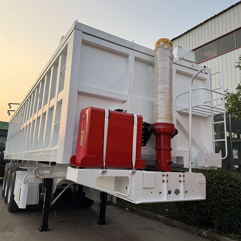 3 Axle Rear Dump Trailer-50-80T Capacity, High Quality, End Dump Semi Trailer 1