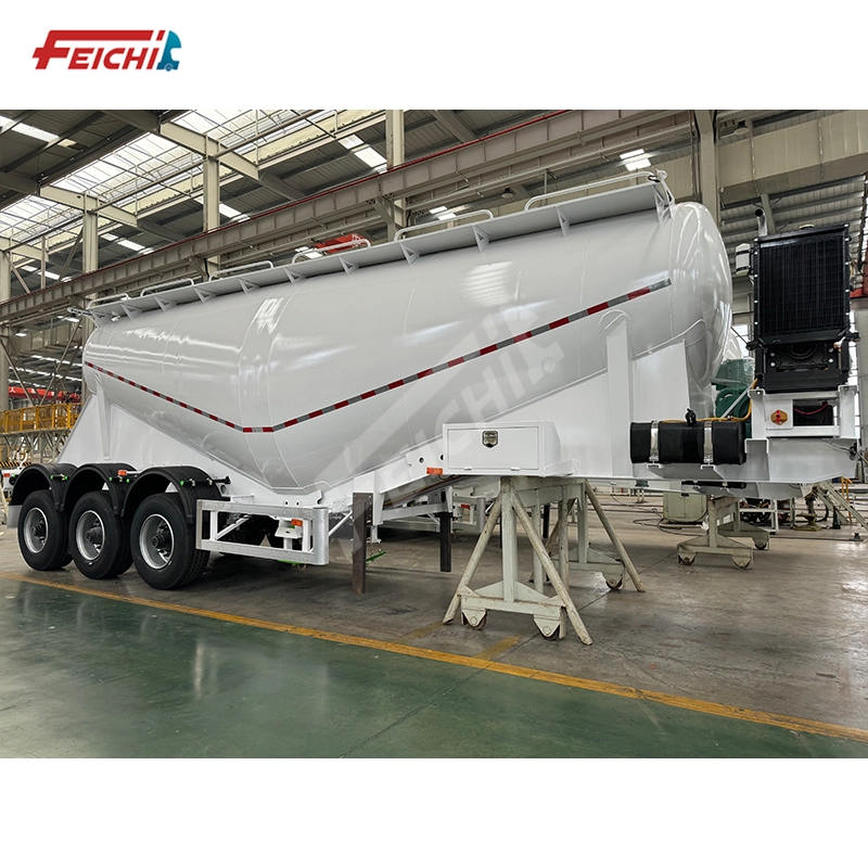 FeiChi 3 Axle 40-60T Bulk Transport Semi-Trailer, 40KL Cement Bulk Powder 1
