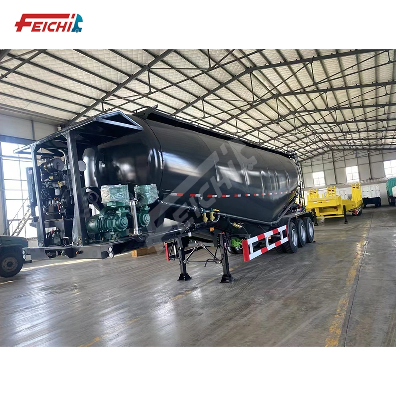 3-Axle Cement Tanker Semi-Trailer 35m³ -High-Strength Steel Material 1