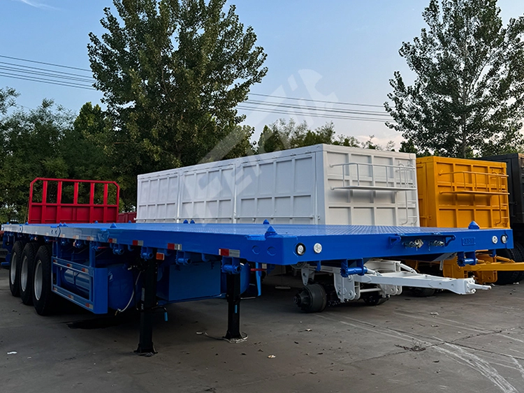 FeiChi 3-Axle 40 Ton Flatbed Semi-Trailer for Container Transport - High Quality, Low Price 1