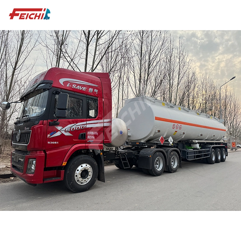 3-Axle 5-Compartment 40000L 45000L Carbon Steel Fuel Tank Trailer Oil Tank Semi Trailer 1