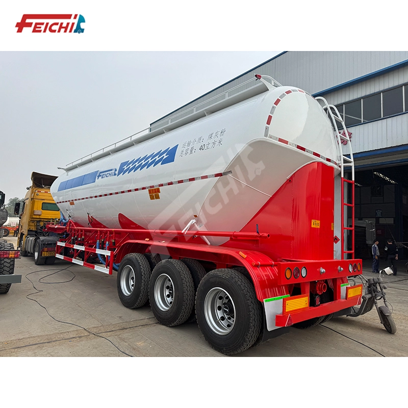 Tri-axle Vertical Powder Tanker, Pneumatic Fly-ash Cement Transport Tanker 1