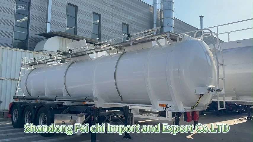 3-Axle Stainless Steel Tanker Transport Phosphoric Acid, Volume 20 Cubic Meters 1
