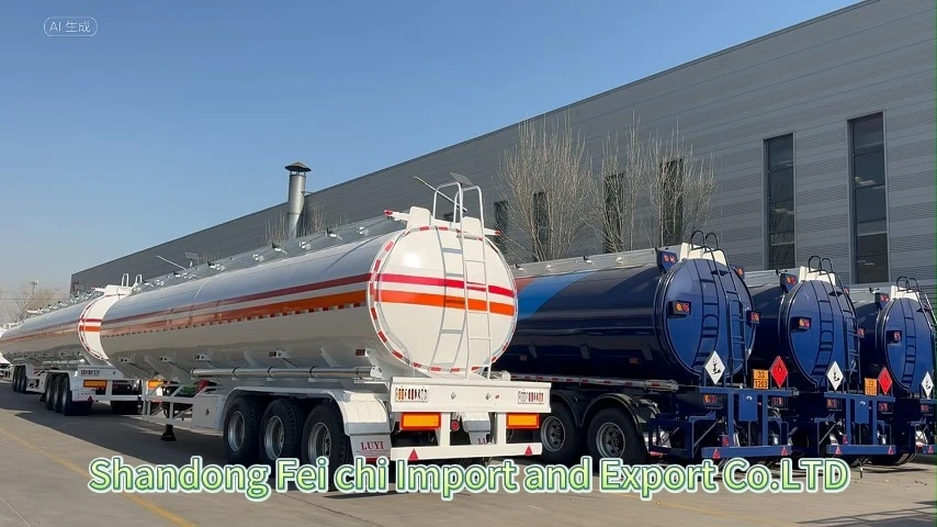 3 Axles 45000L Carbon Steel Oil Tank Trailer,Tank Trailer for Gasoline/Diesel 1