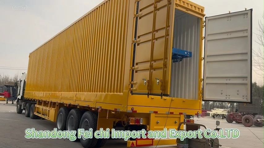 Box Semi Trailer, 3 Axle Van Semi Trailer,Multifunctional Transport Bulk Cargo Semi Trailer 1