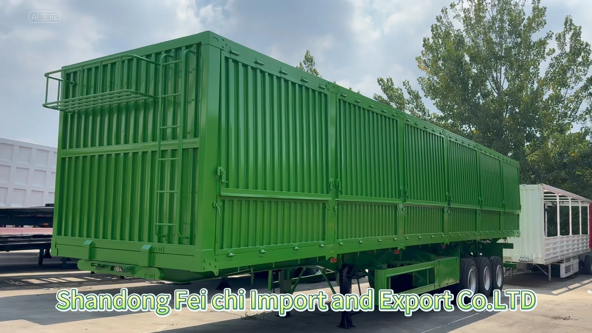 Tri Axle Box Semi Trailer,Heavy Duty Closed Box Body Truck Trailer 1