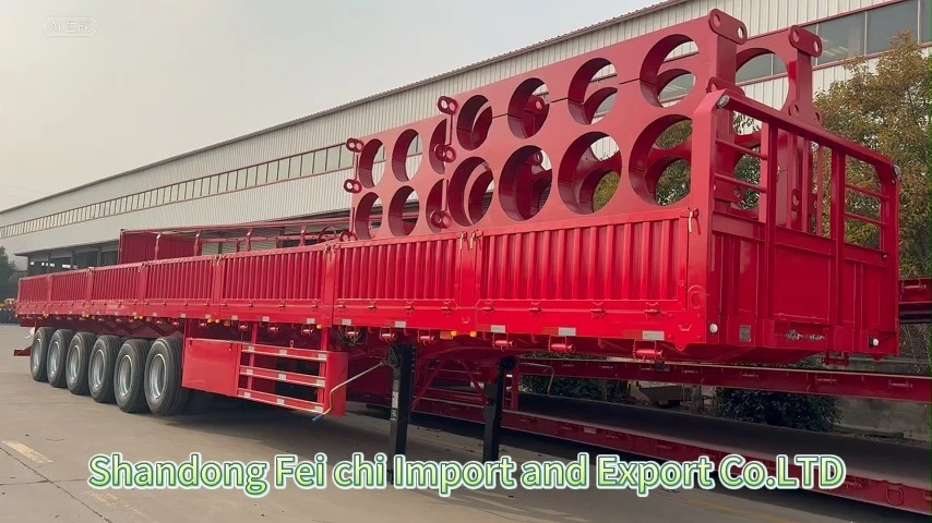 6 Axle Fence Semi-Trailer Transport 80-100 Tons, Length 15.5 m, Customizable 1