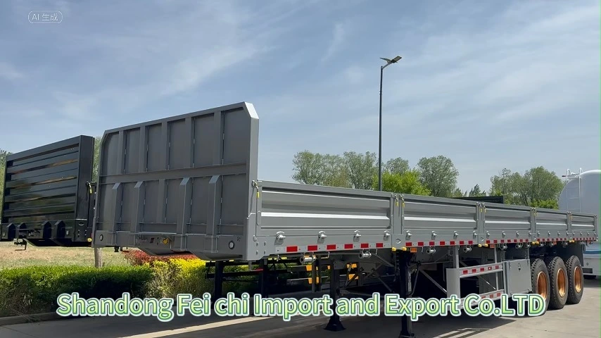 3 Axle Fence Semi Trailer,60T Capacity,Bulk Cargo Carrier Semi Trailer 1